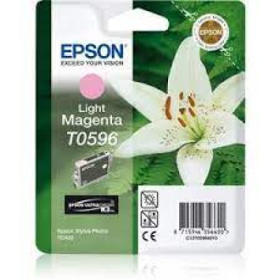 Epson T0596 - 13 ml - light magenta - original - blister with RF/acoustic alarm - ink cartridge - for Stylus Photo R2400